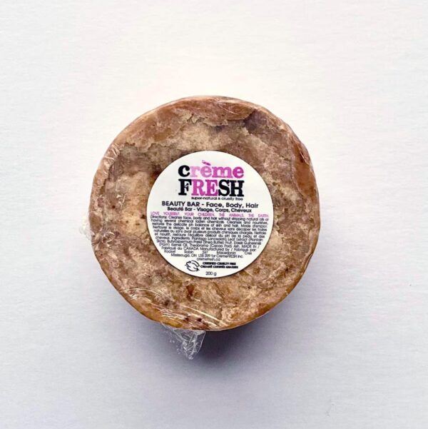 Puck shaped natural soap by creme fresh - canadian beauty